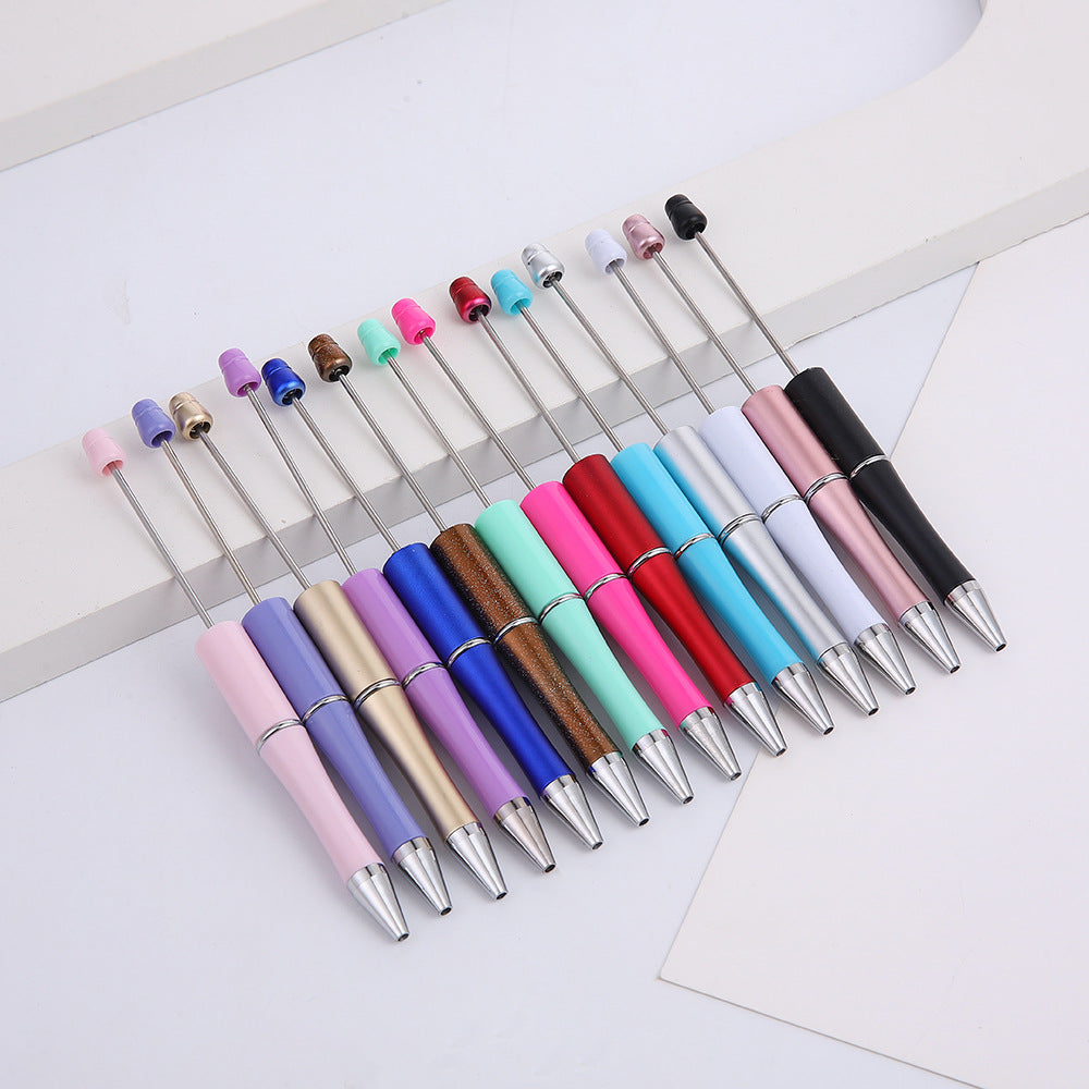 【PY01】 DIY Beadable Pens,Refills & pen bags Included - Beaded Pens Black Ink Ballpoint Cute Pens