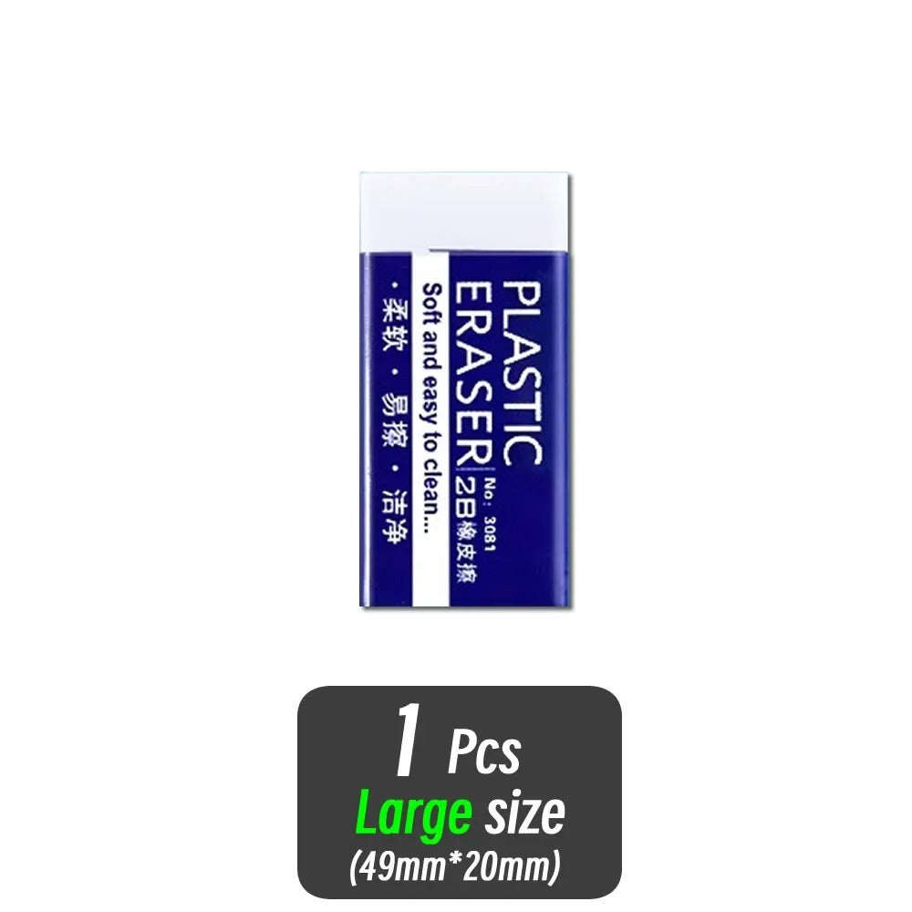 2B Eraser Clean and Mess Free Student Exam Office Sketch Soft Eraser for Kids Correction Supplies Pencil Rubber