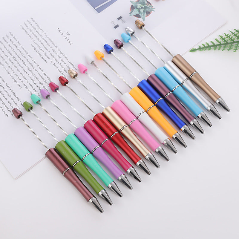 【PY01】 DIY Beadable Pens,Refills & pen bags Included - Beaded Pens Black Ink Ballpoint Cute Pens