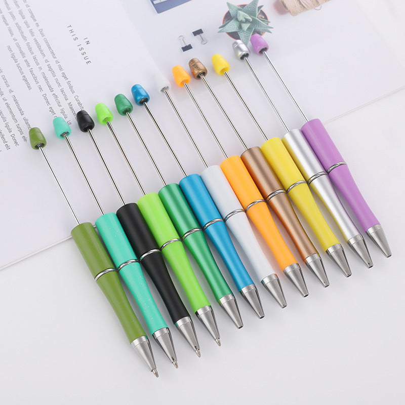 【PY01】 DIY Beadable Pens,Refills & pen bags Included - Beaded Pens Black Ink Ballpoint Cute Pens